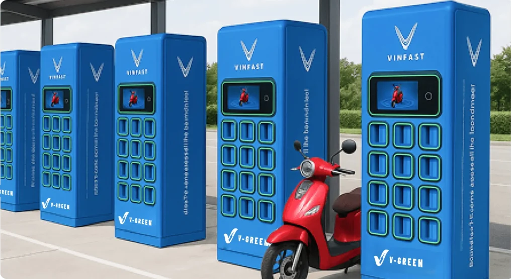 Hệ thống trạm đổi pin V-Green