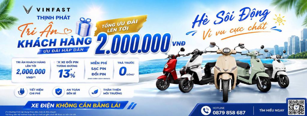 Khách hàng cũ VinFast nhận voucher đến 2 triệu đồng